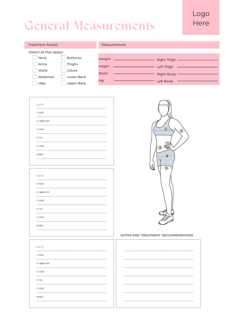 Body Contouring Intake Forms Etsy