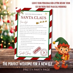 New Elf Arrival Santa Letter, Canva Template