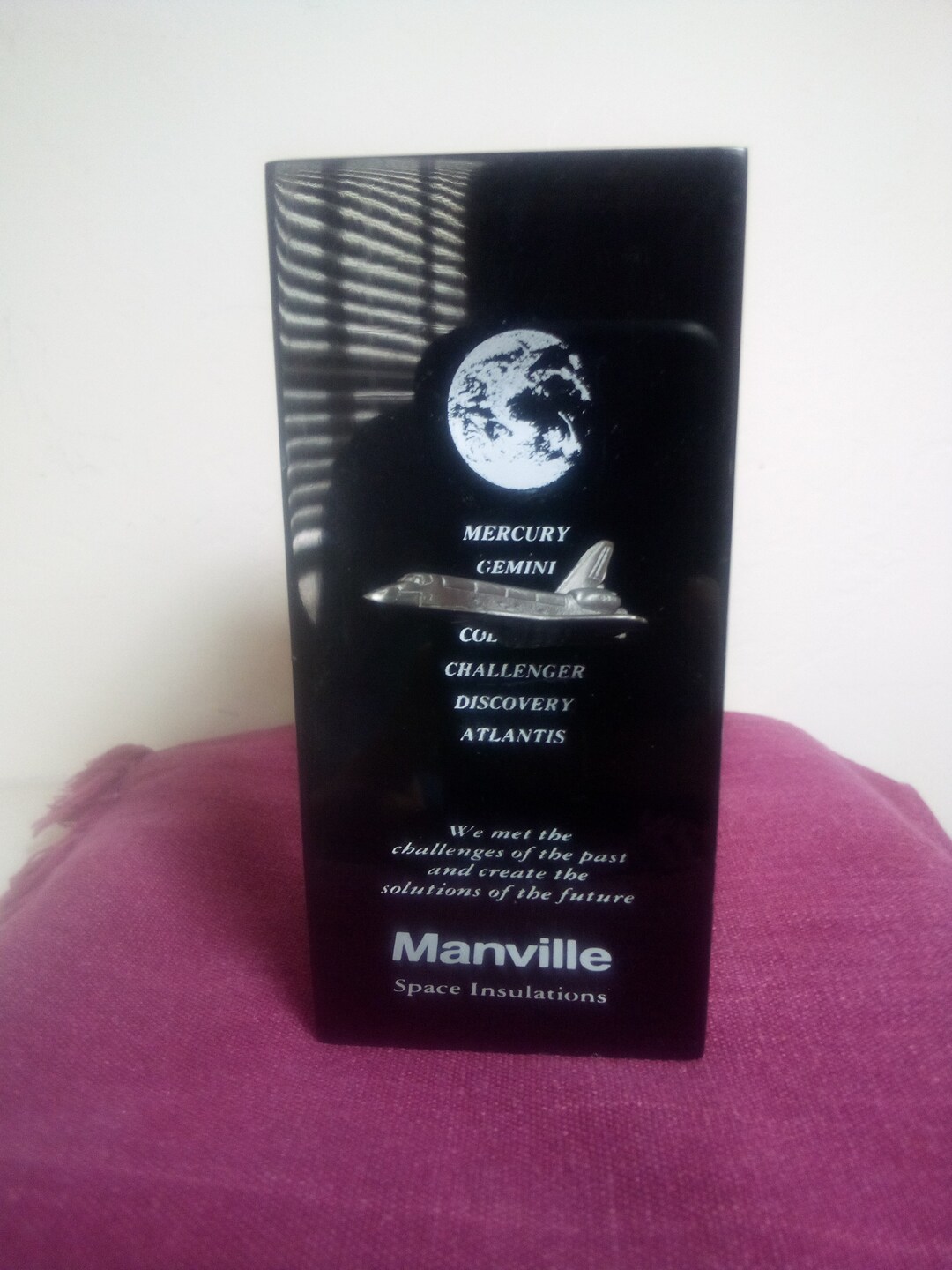 RARE NASA Space Memorabilia Space Shuttles Glass Paperweight Etsy