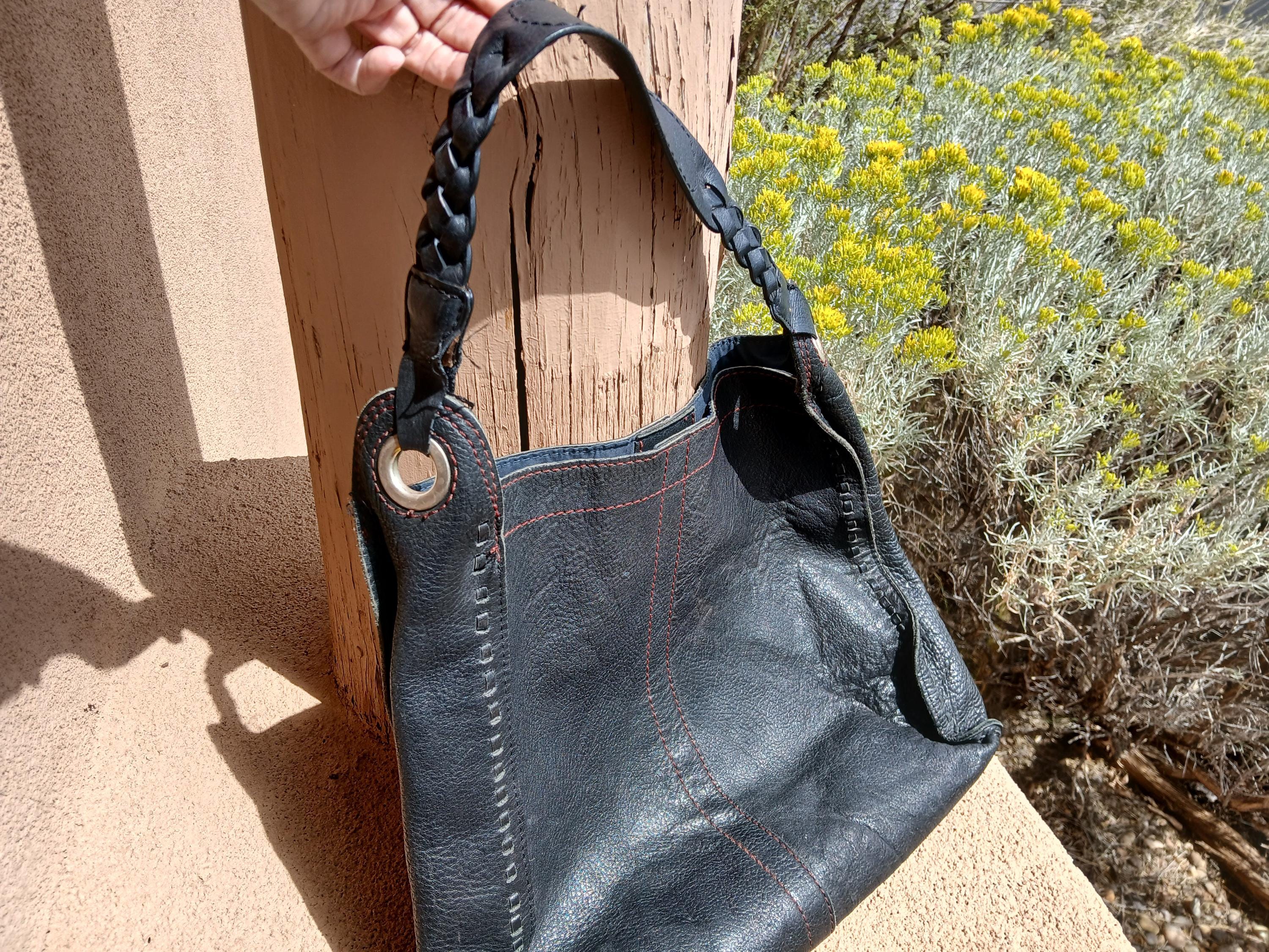 Vintage Lucky Brand Leather Bag - Etsy