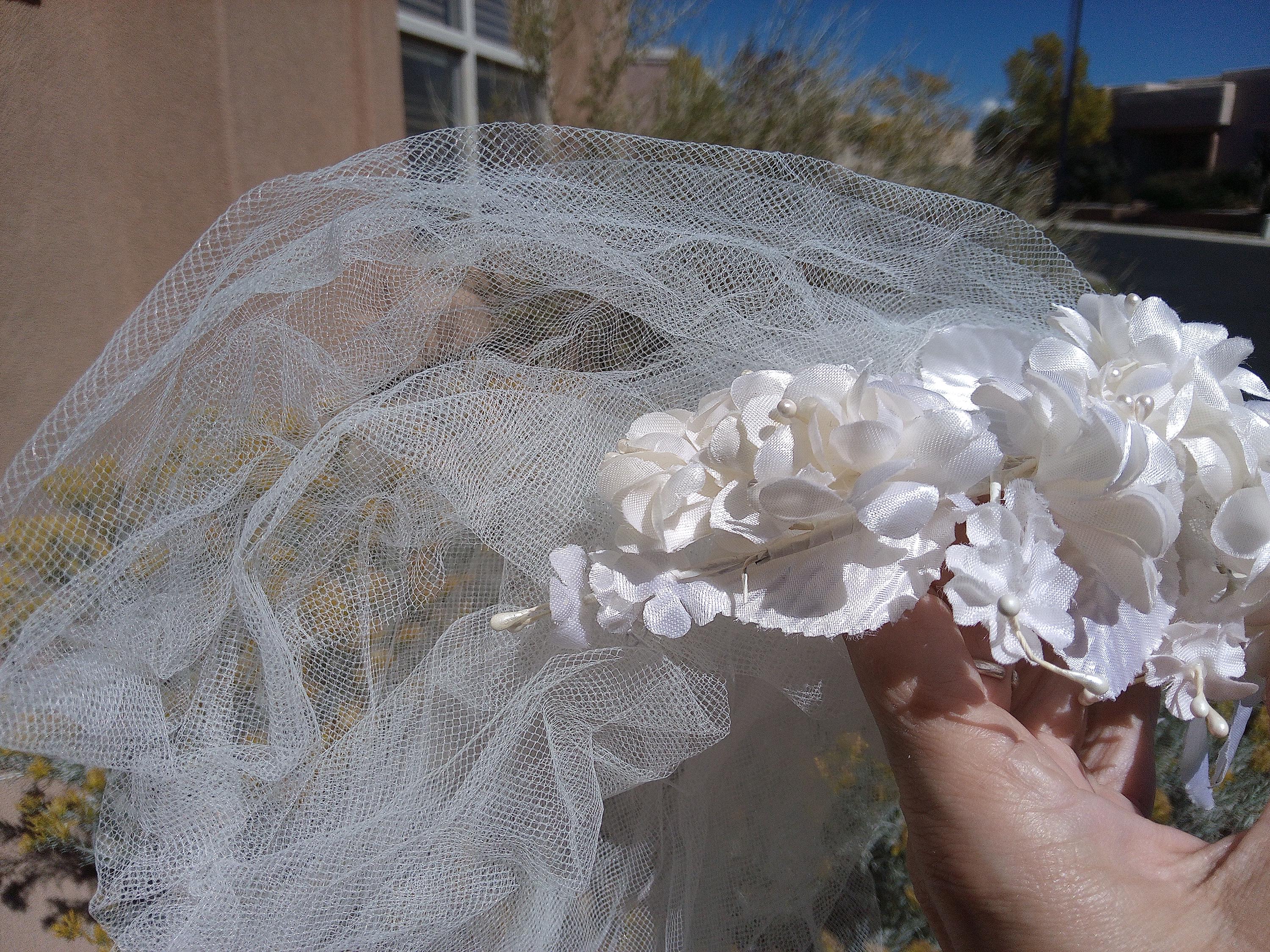 Vintage 1960s Floral Headpiece &  Three Tier Veil The Art of Reimagining ✨ When I discovered this 1960s  main image 3