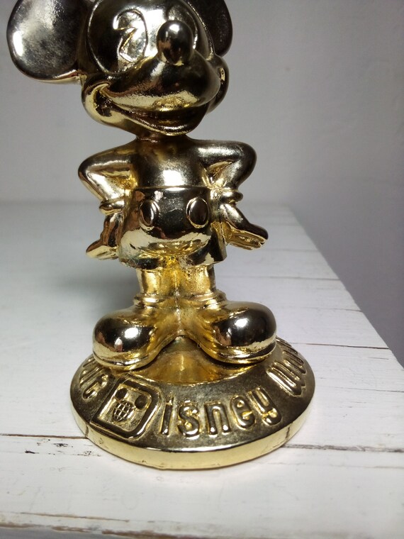 Disney Mickey Mouse Brass Souvenir Statue Vintage - Etsy