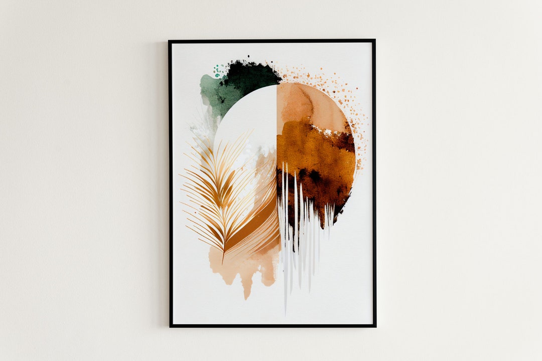 Boho Abstract Digital Download Wall Art Print 6, Boho Chic Minimalist ...