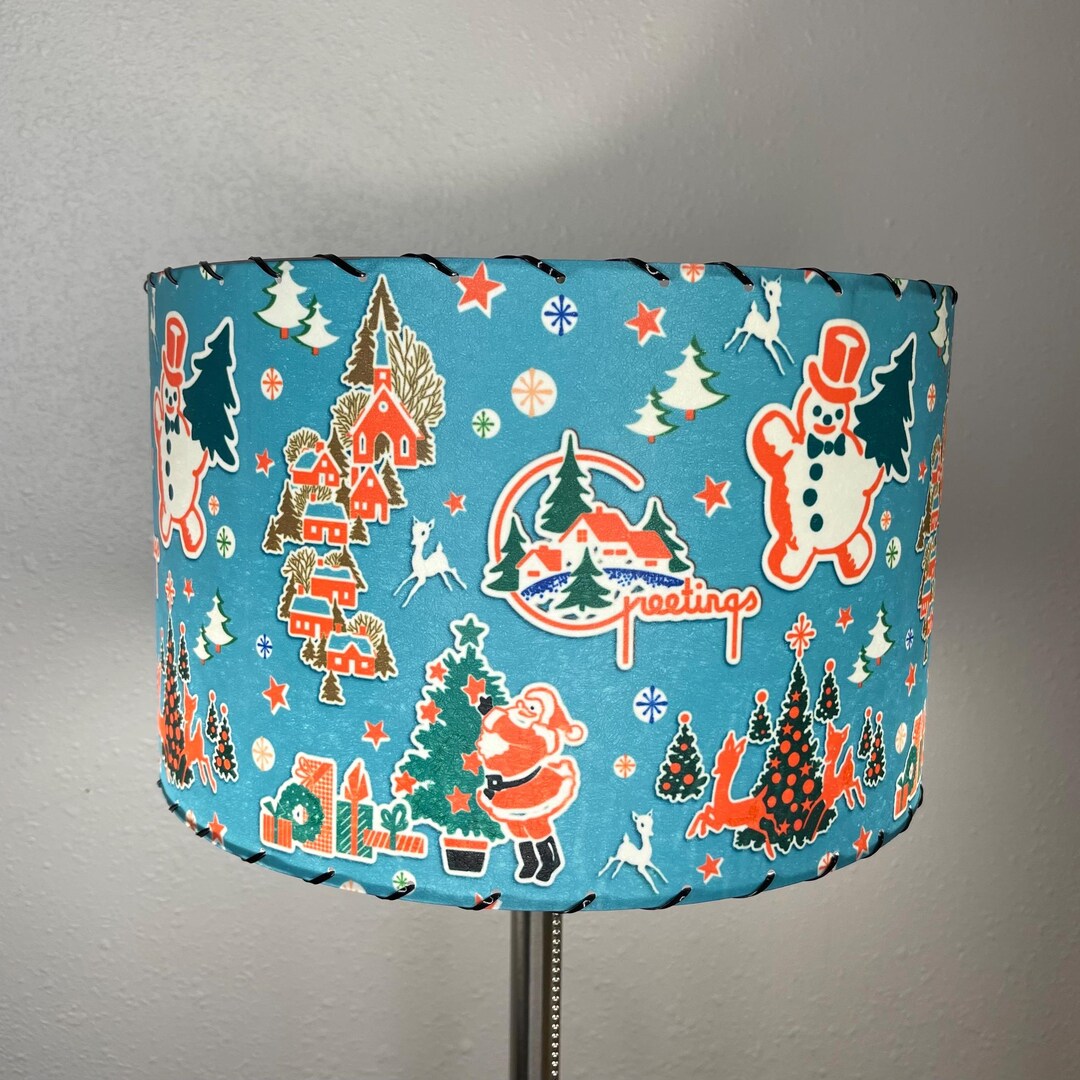 Mid Century Modern Vintage Style Fiberglass Lamp Shade 1940s & 50s MCM