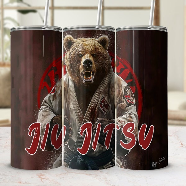 Jiu jitsu Grizzly PNG, , martial arts Sublimation,20oz Wrap, men PNG, martial arts Tumbler Wrap, jiu jitsu Grizzly Tumbler Wrap