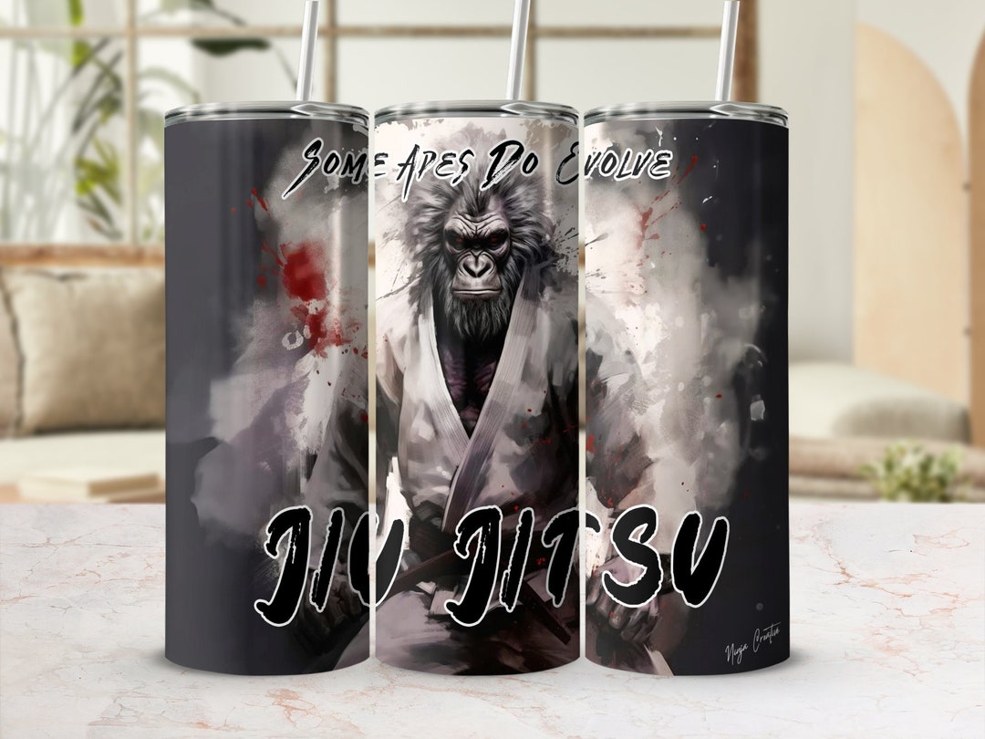 Jiu Jitsu Ape PNG, , Martial Arts Sublimation,20oz Wrap, Men PNG, Martial Arts Tumbler Wrap, Jiu