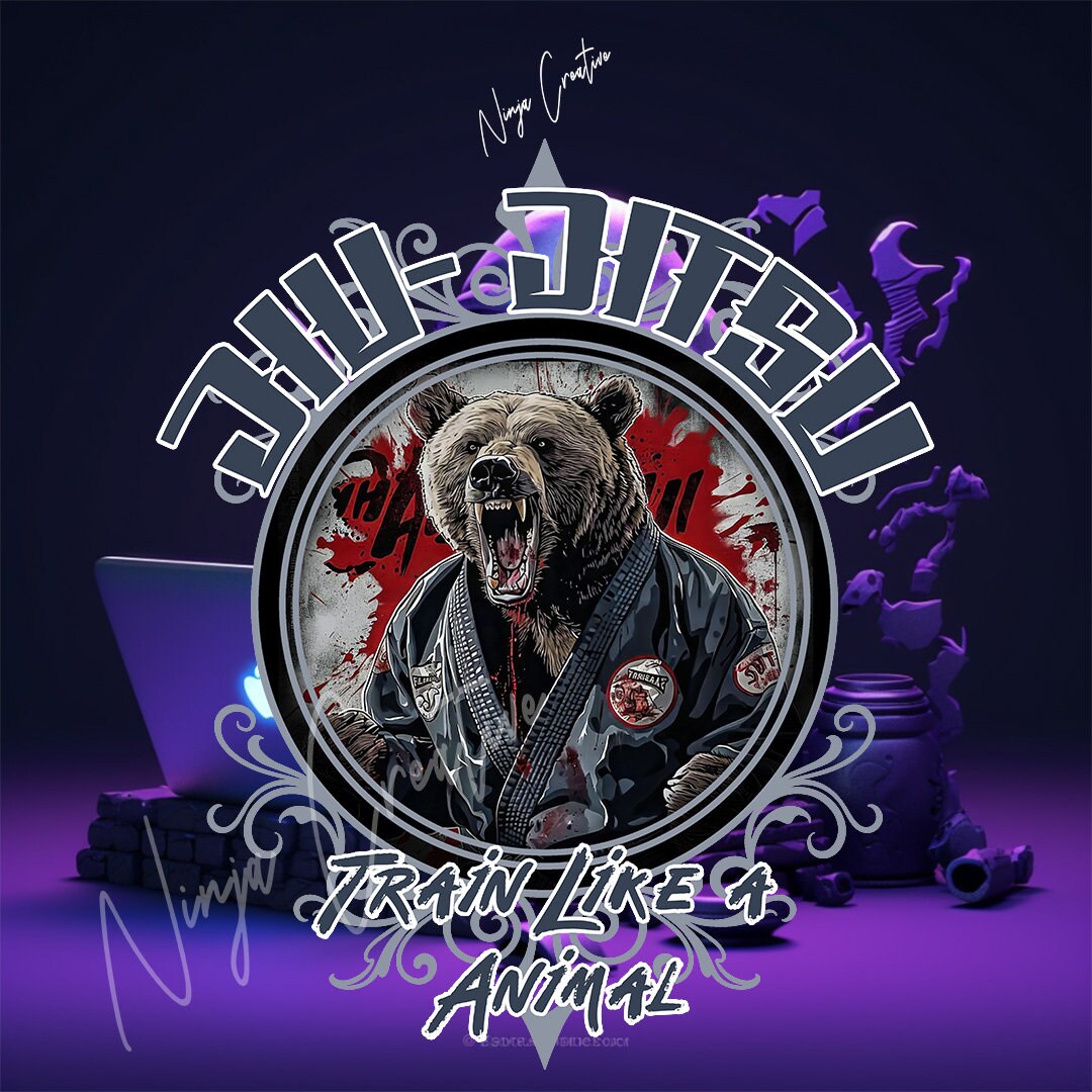 Jiu Jitsu Train Like a Animal Jiu Jitsu Bear PNG Grappling Png