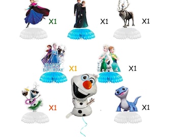 frozen centerpieces and olaf balloon 18in party decoration elsa decor, table decor happy birthday