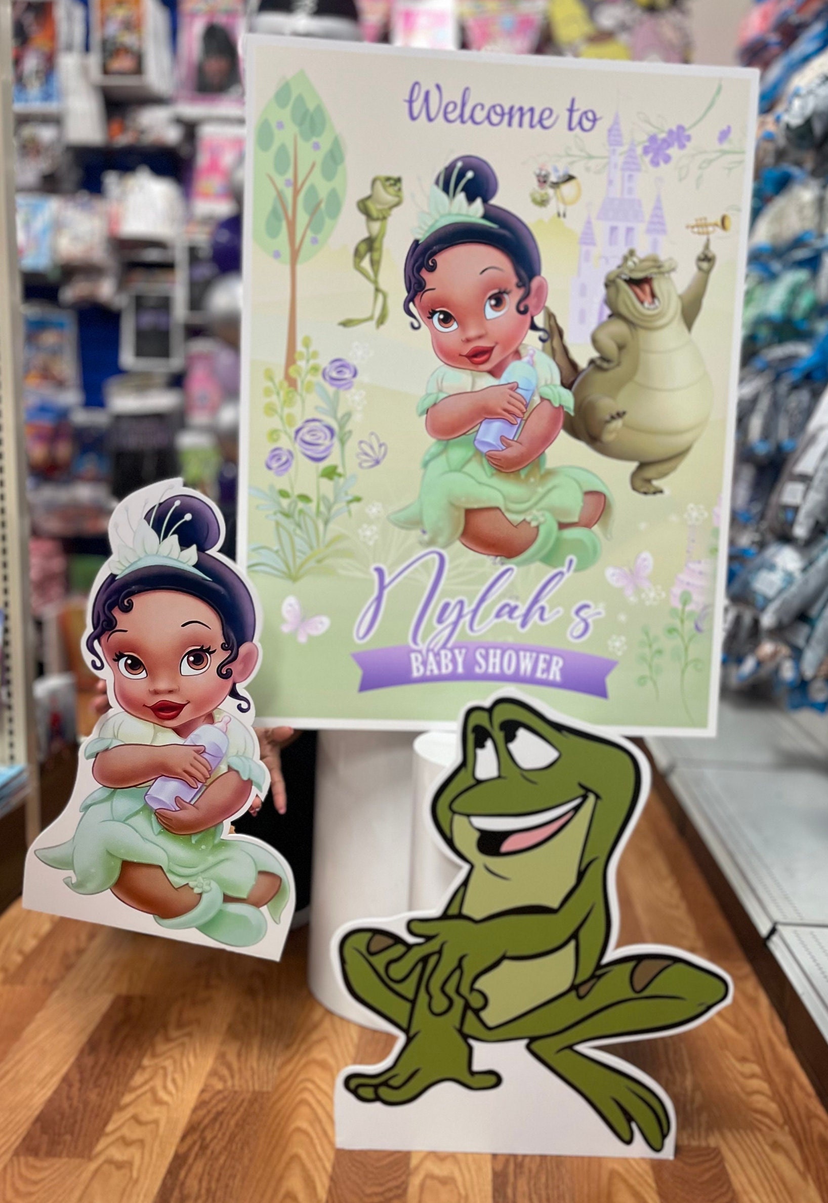 Tiana princess Large decal | Birthday DIY Decal for props| Babyshower| | Green gold party decor