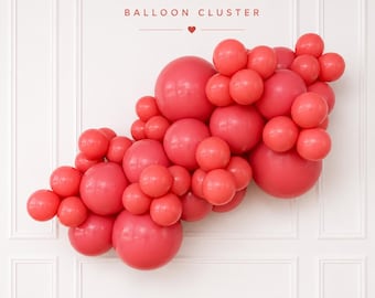 Aloha Coral Balloon Garland Kit, Organic Balloon Cluster, DIY Coral Balloon Garland, Tropical Party Decor, Birthday Baby Shower