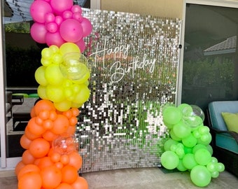 Neon Party Balloons, 6ft Garland, Pool Party Decor