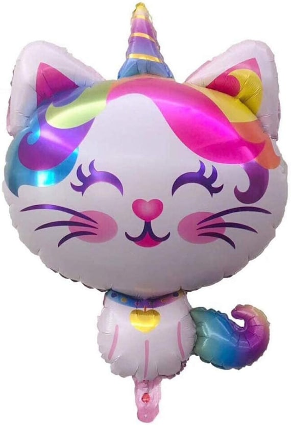 Big Cat Unicorn Balloon 2pc Decoration, Cute Party Doll Girl Party