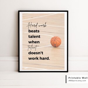 Inspirational Basketball Sports Printable Wall Art Sports Print Decor for Kids Teens Bedroom Dorm Man Cave Game Room Office