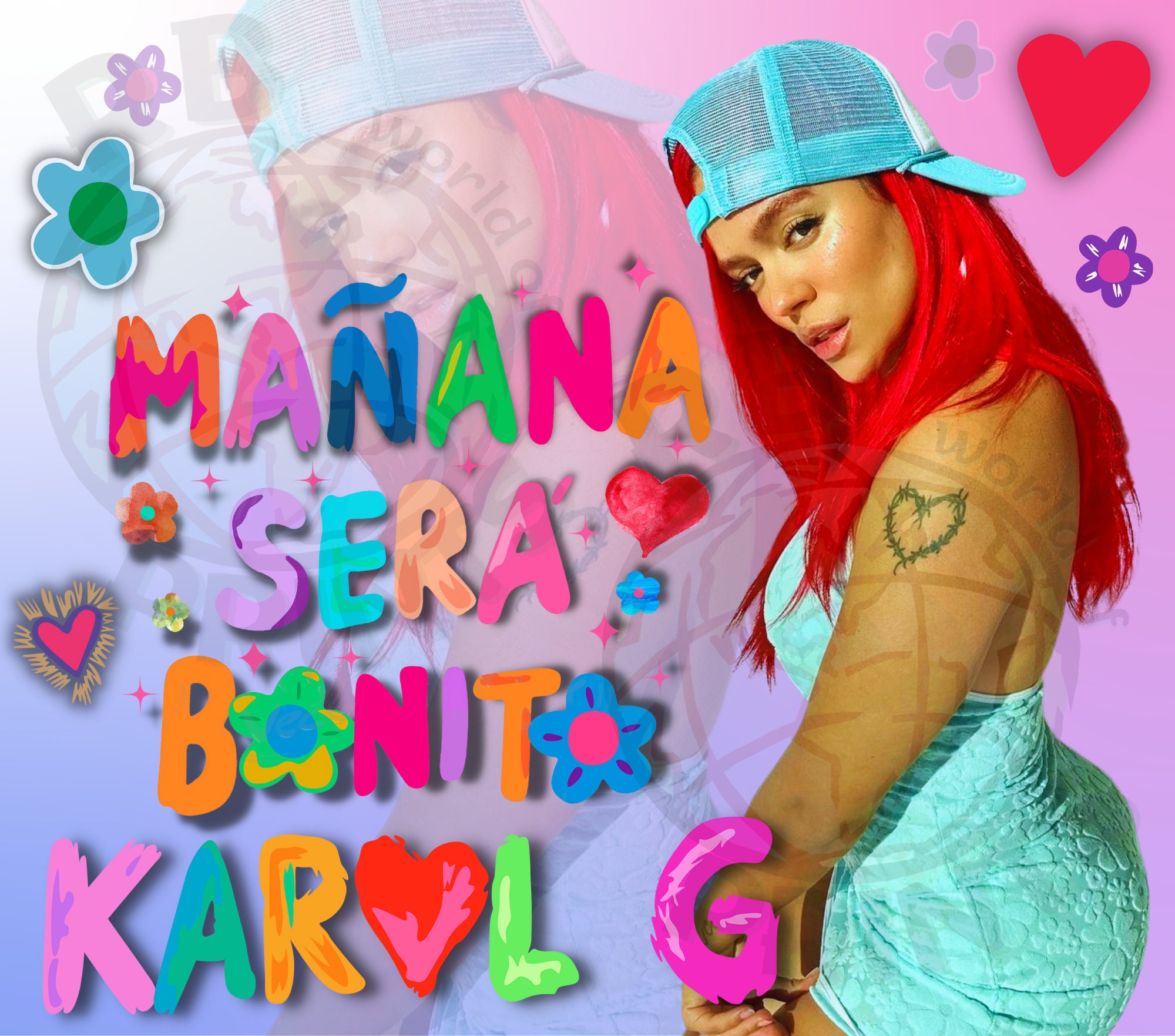 Karol G Inspired Tumbler Wrap PNG Manana Sera Bonito PNG File And 