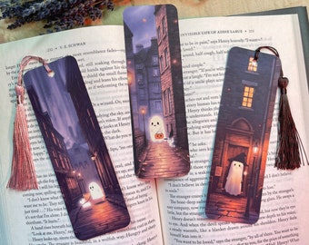 Bookmark - Edinburgh Ghosts | Handmade Bookmarks With Tassel, Individual or Set, Cardstock or Laminated, Bookworm Gift, Reading Accessories