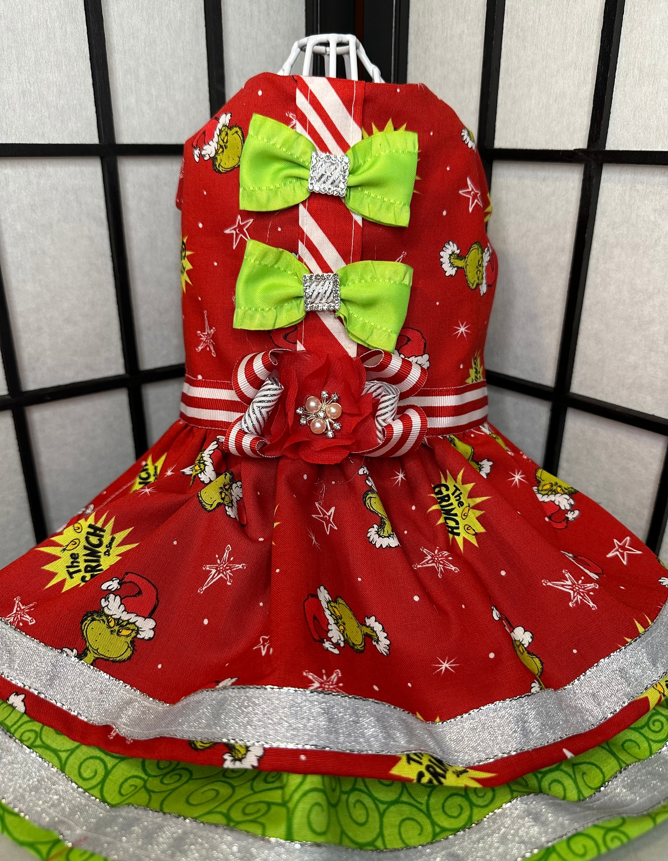 The Grinch Christmas Dog Dress Puppy Dress - Etsy