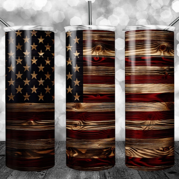 American flag 8, 20 Oz Tumbler Wrap, Flag Wrap, Straight Template, Sublimation Graphics, Digital Download, Instant Download