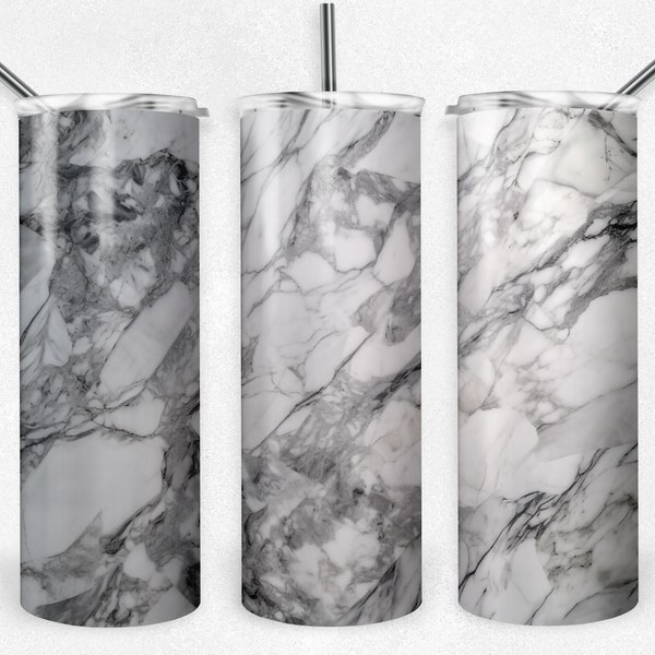 White Marble Wrap1, 20 Oz Tumbler Wrap, Marble Wrap, Straight Template, Sublimation Graphics, Digital Download, Instant Download