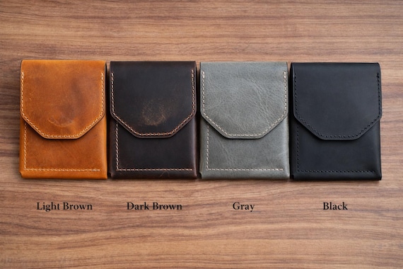 A slim, magnetic-closure leather wallet with personalized engraving and 760 favorites — strong real-world demand signal for a genuinely useful, well-executed everyday carry piece.