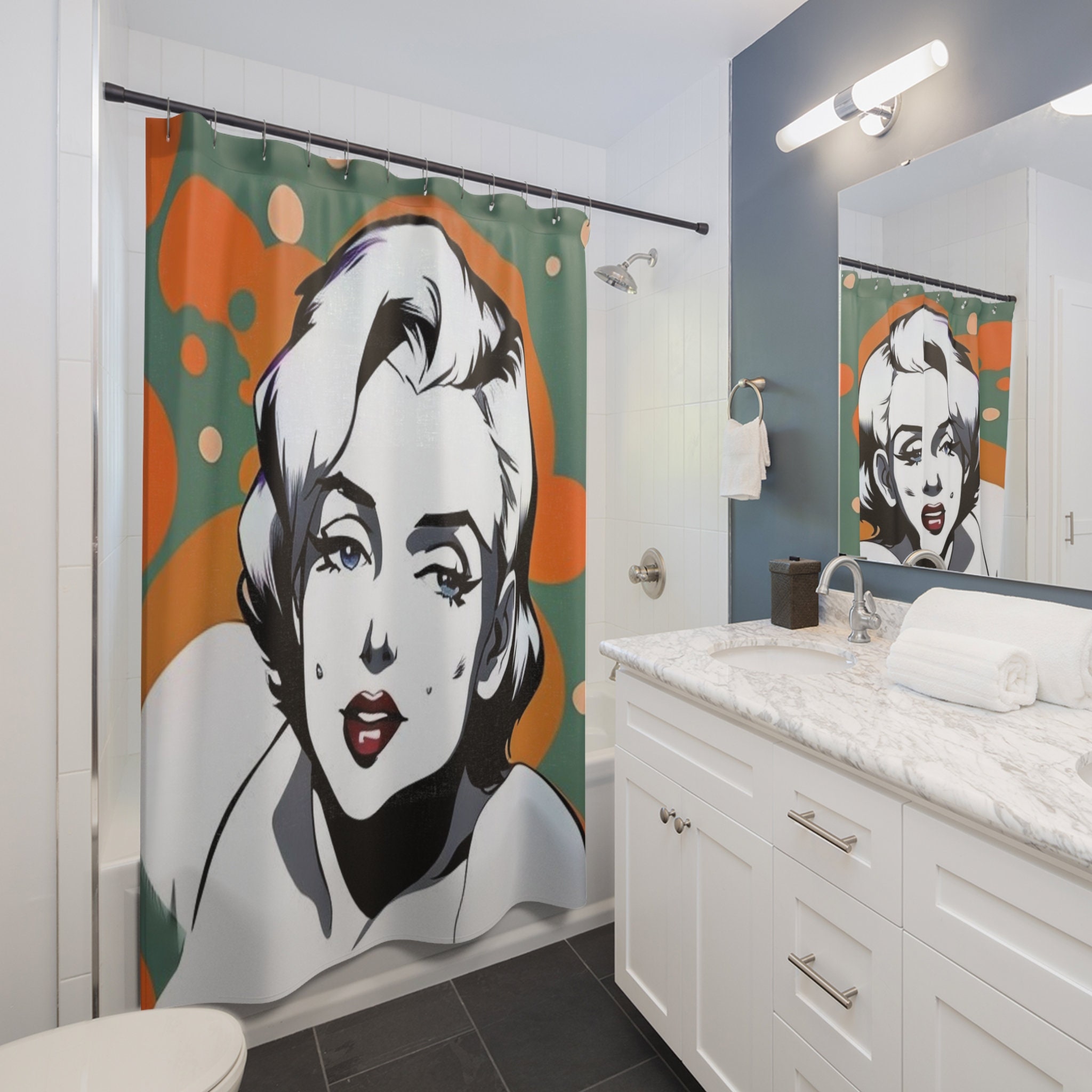 Marilyn Monroe Shower Curtain Set Marilyn Monroe Bathroom Accessories