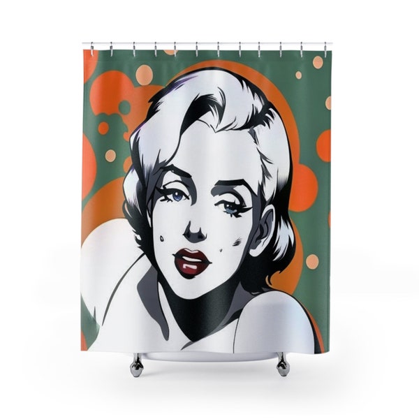 Marilyn Monroe Shower Curtain set Marilyn Monroe Bathroom Accessories House Warming Gifts New Home Single Man