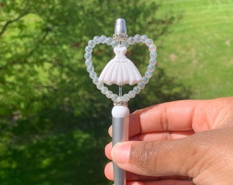 Wedding Dress Beaded Pen, Bridal Pen, Bridal Gift, Custom Pen, Custom Gift