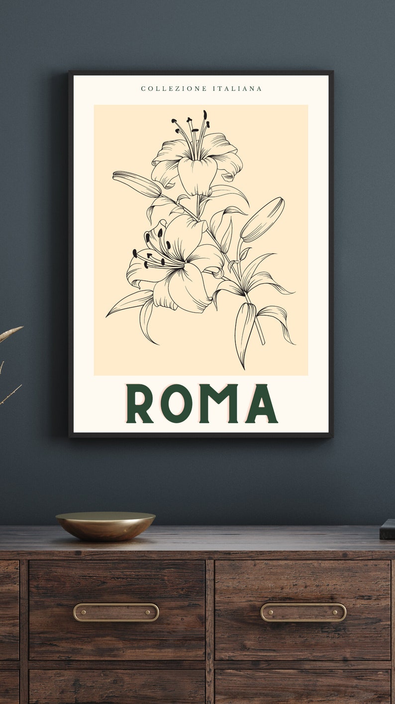 ROME Italy Roma Wall Art INSTANT DOWNLOAD Minimalist Wall Etsy