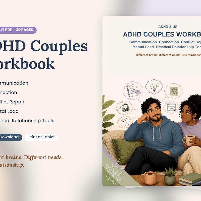 Adhd Couple Workbook - Etsy