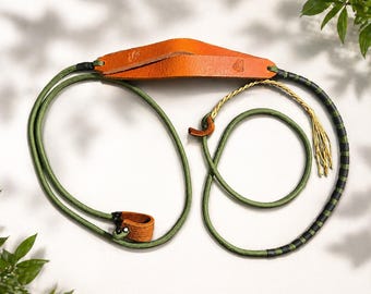 The Lamb Sling: Leather and Paracord Shepherd Sling