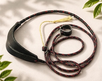 The Lamb Sling: Leather and Paracord Shepherd Sling