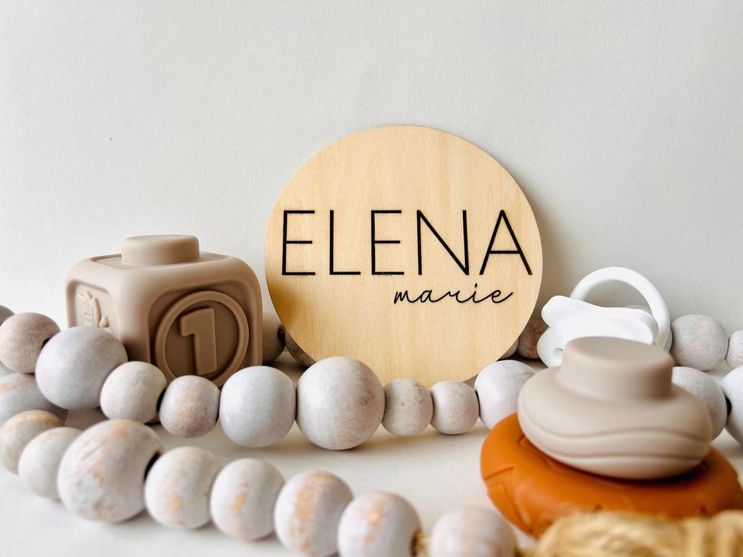 Baby Name Plate Baby Name Reveal Birth Announcement Sign Etsy