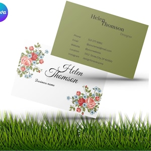 Designer business Card,Floral business card,Minimal business Card