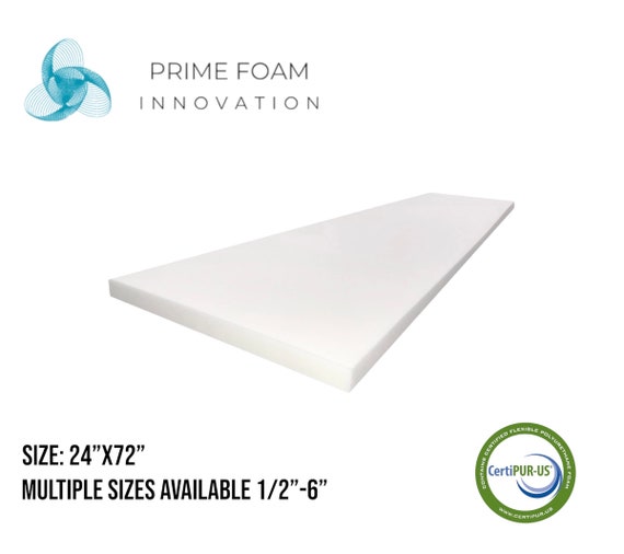 Primefoam Upholstery Foam 24x72 Cushion Foam, Upholstery Foam