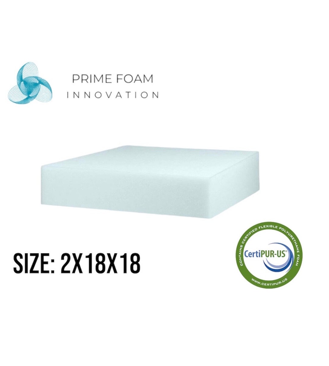 2 X 18 X 18 High Density Upholstery Foam Cushion seat Replacement