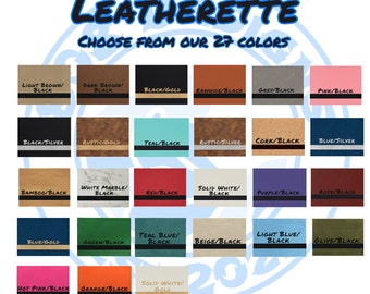 Laser engravable leatherette sheets with adhesive backing for use with Glowforge, Xtool and other lasers | 4 New Colors to Choose From!