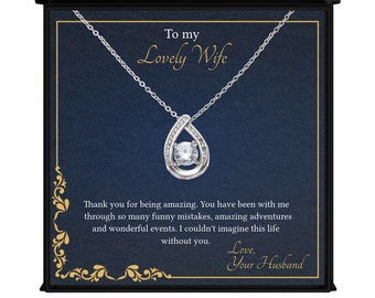 Forever Love Necklace - Cubic zirconia Necklace for wife from husband, gift for her, gift from husband, mothers day gift,