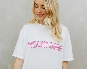 Trendy BEACH BUM Shirt, Trendy Surf Comfort Colors Shirt, Coconut Girl, Ocean Beach T Shirt, Summer Holiday Shirt, Trendy VSCO Beach shirt