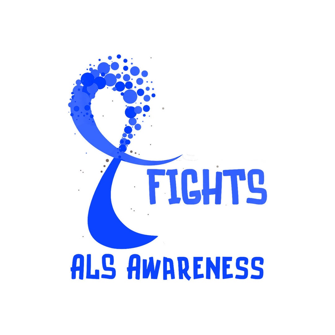 ALS Awareness Blue Ribbon Family Fighter Hope Png - Etsy