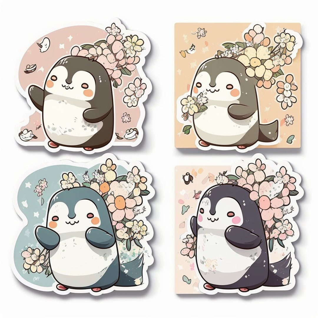 Penguin Digital Stickers 80 Sticker-pack | Kawaii Instagram Twitch ...