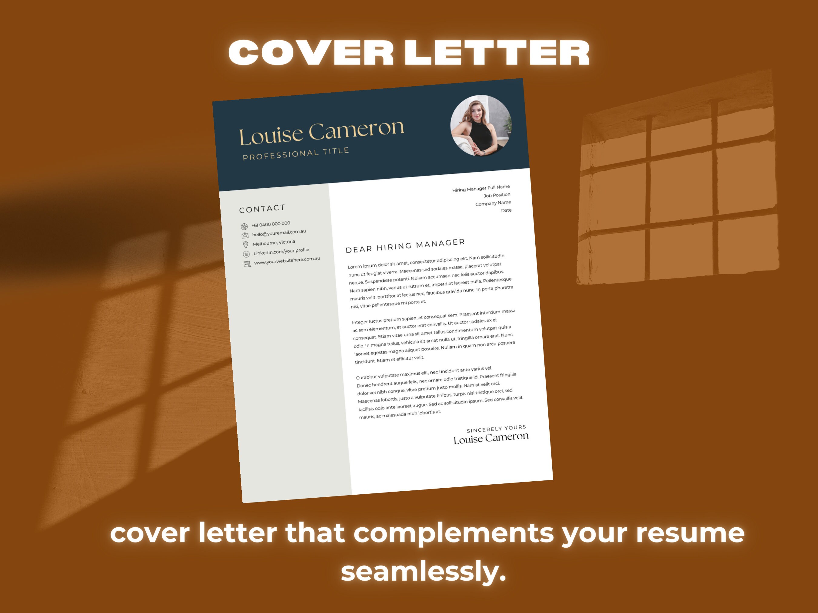 Resume Template Modern Resume Template With Photo Professional CV