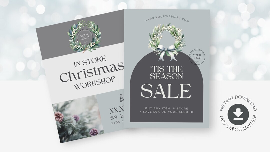 Editable Holiday Store Hours Templates Bundle Business Hours Sign