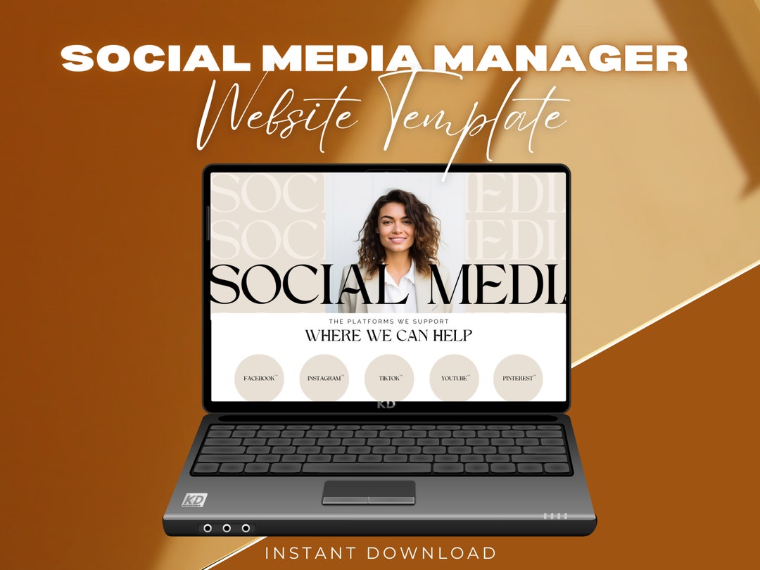 Social Media Manager Website Template Social Media Management Client