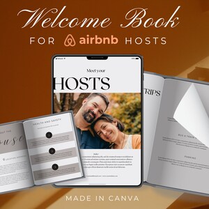 Airbnb Welcome Book Template, Digital Welcome Book, Cabin House Manual, Airbnb Welcome Book Template Cottage, Vacation Rental,Canva Template