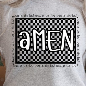 Amen PNG Digital Design Download, vertrauen in den Herrn png, christliche Retro Designs, religiöses png, Bibel Vers png, Jesus png, christliches png