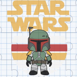 Boba Fett Png Vintage StarWars Charater PNG, Disney Urlaub Star Wars Thema, Mandalorian PNG Geburtstagsparty Sofortiger Download