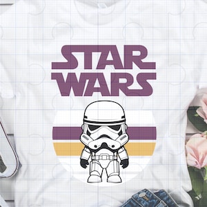Vintage Star Wars Stormtrooper Charater PNG, Disney Urlaub Star Wars Thema, Mini Stormtrooper, Star Wars Geburtstagsfeier Sofortiger Download