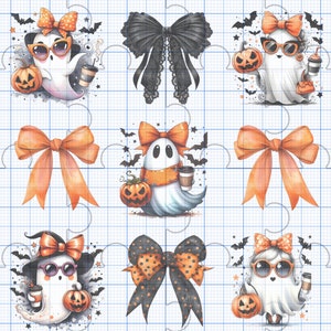 Coquette Halloween Png, Halloween Pumpkin png, Cute Ghost Png, Spooky Season Png, Halloween Mama Png,Girly Coquette Bow Png Digital File