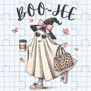 Boo Jee Stanley Tumbler Inspired Ghost, Boo Jee PNG, Cute ghost, funny Halloween, Spooky Vibes, Halloween Gifts, Spooky Season Digital File