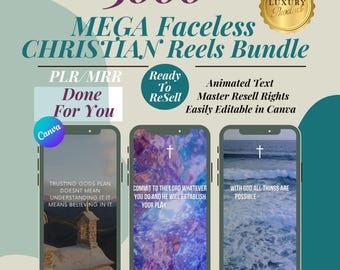 3000 Plus Christian Bible Quotes Reels Bundle, Done For You Bundle,Instagram Post,Youtube Shorts,Editable in Canva, Christian Content Vault.