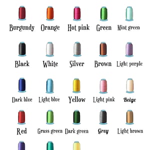 Pode incluir: Um gr&aacute;fico que mostra 20 cores de fio diferentes, incluindo bord&ocirc;, laranja, rosa choque, verde, verde menta, preto, branco, prata, marrom, roxo claro, azul escuro, azul claro, amarelo, rosa claro, bege, vermelho, verde grama, verde escuro, cinza, marrom claro, roxo, azul lago e amarelo claro.